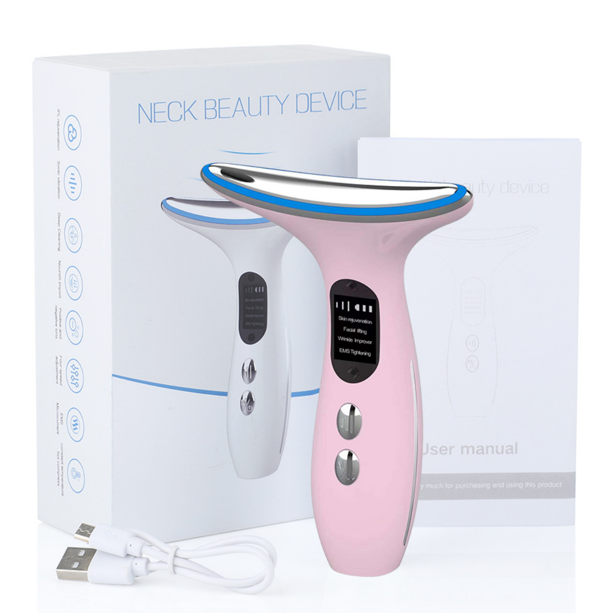 美頸儀去頸紋美容儀臉部提拉緊致EMS護頸儀面部導入儀按摩儀