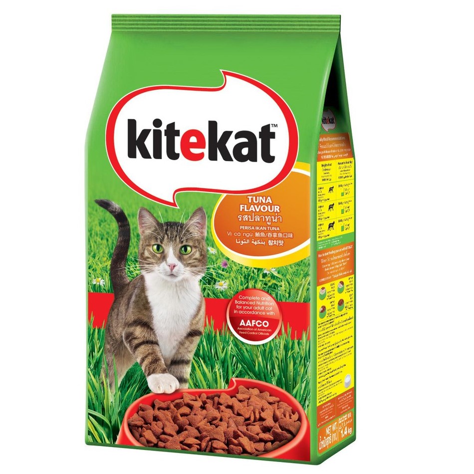 【澳門發貨】（原箱6包）kitekat乾貓糧1.4kg貓乾糧貓飼料