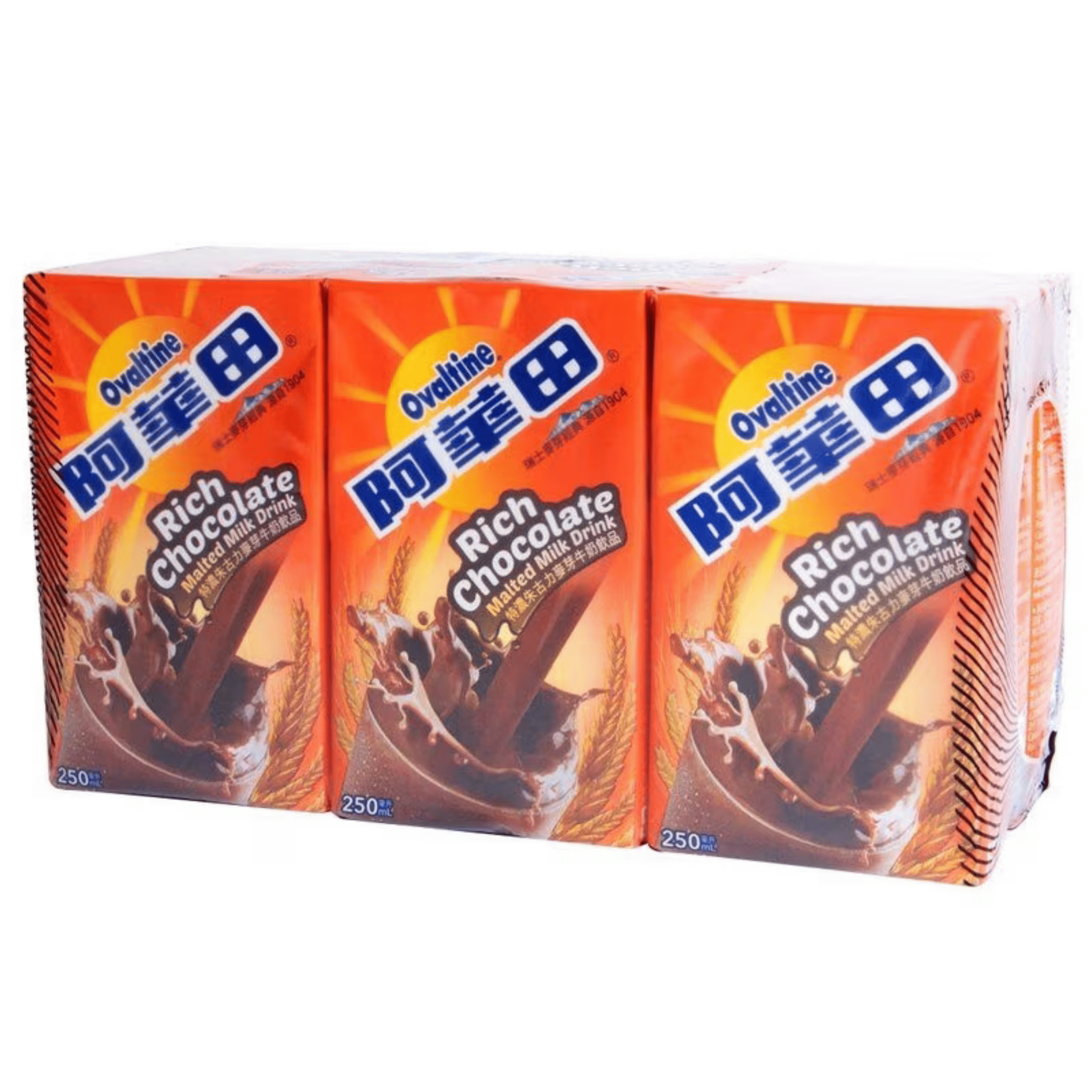 【澳門發貨】（原箱18盒）Ovaltine 阿華田特濃朱古力麥芽牛奶飲品250ml*6盒*3排裝濃郁巧克力麥芽奶飲料