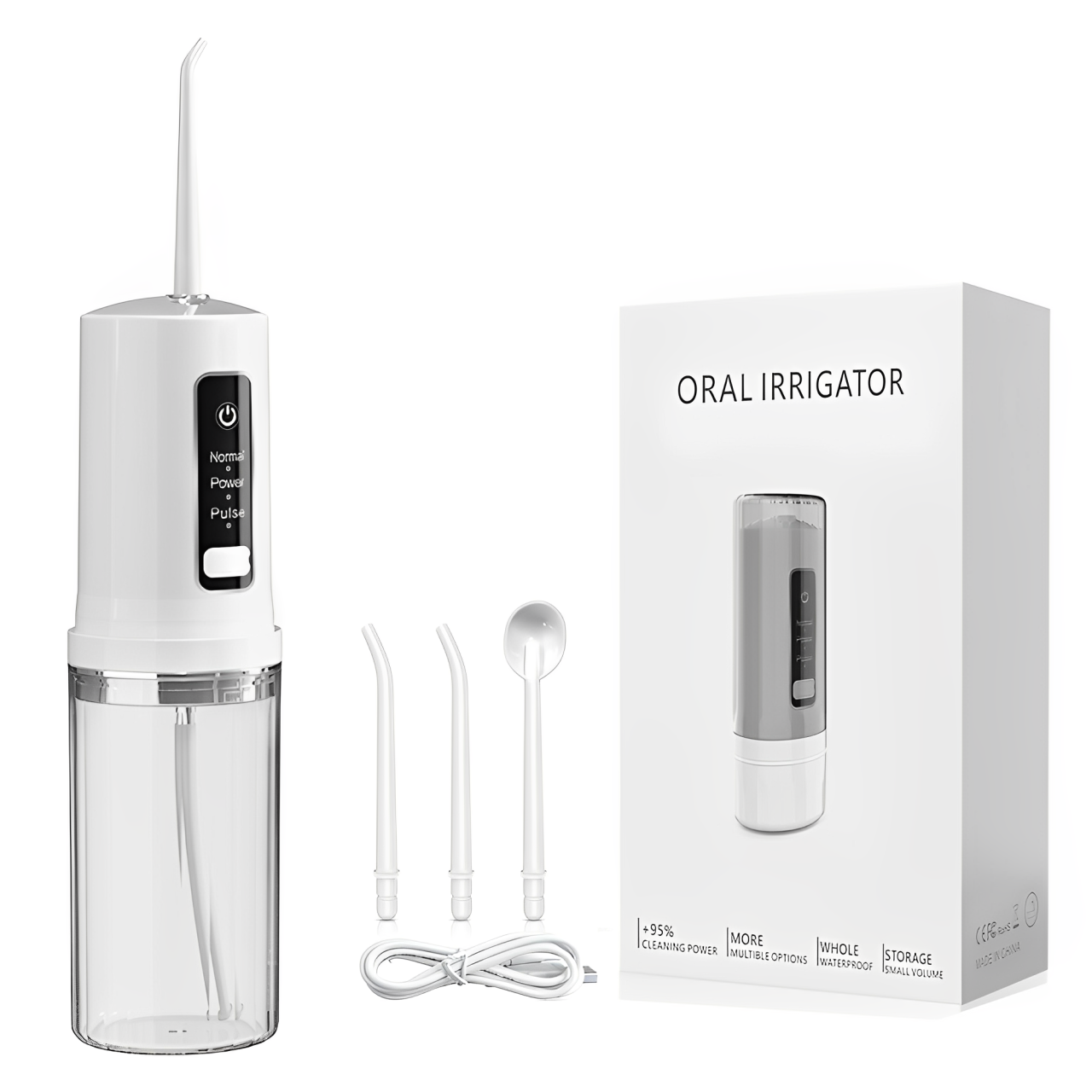 電動沖牙器旅行收納式4噴嘴3檔噴水洗牙器祛牙漬牙垢潔牙齒儀