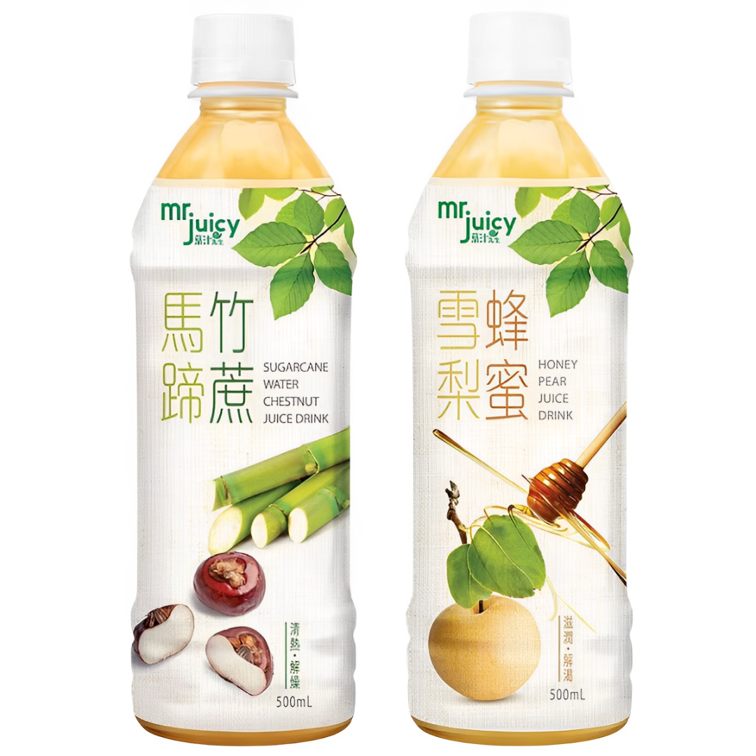 【澳門發貨】（原箱24樽）菓汁先生滋潤系列500ml竹筍馬蹄蜂蜜雪梨茶