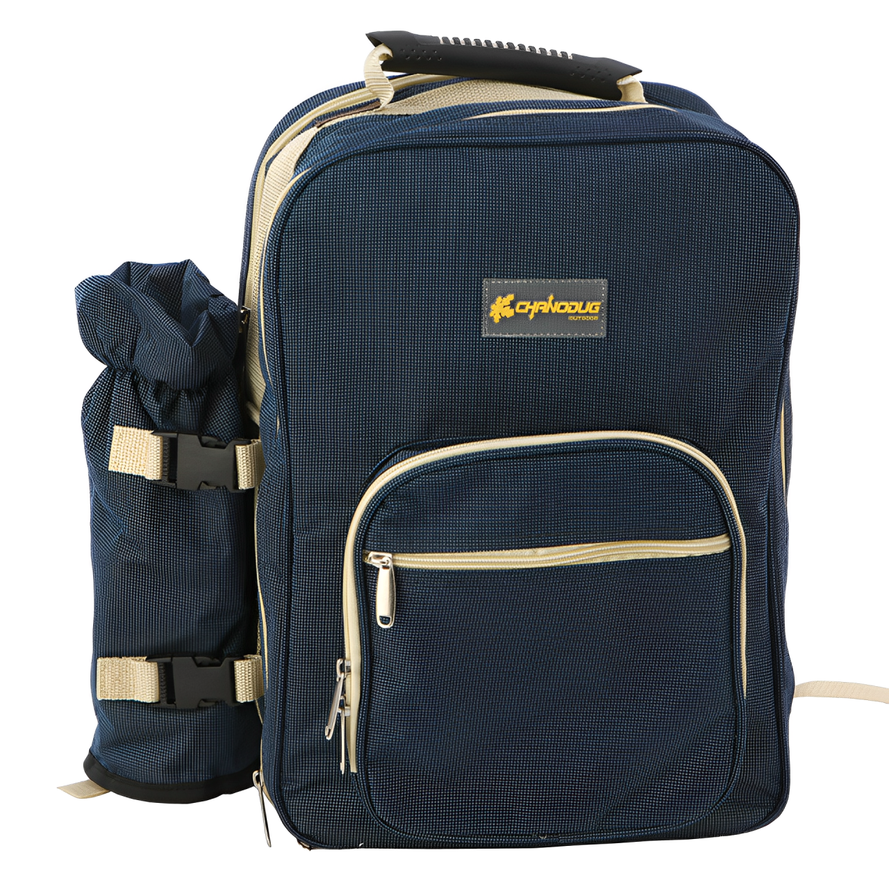 CHANODUG戶外野炊餐具包野營輕奢西餐烤肉刀叉勺餐布餐具4人套裝組合