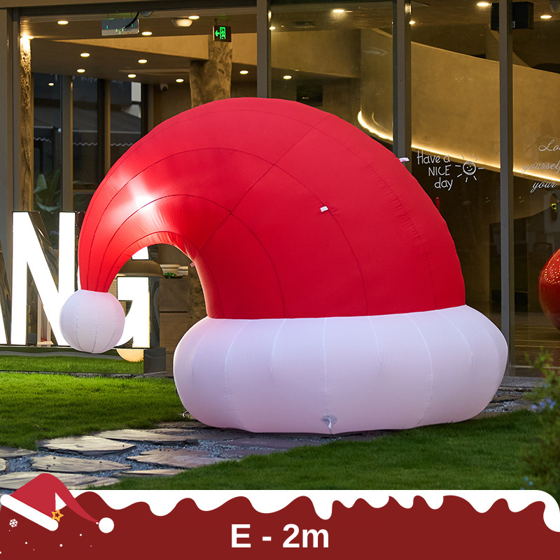 聖誕充氣氣模帶鼓風機耶誕節裝飾品節日主題場景佈置聖誕老人爬墻掛件擺件掛飾