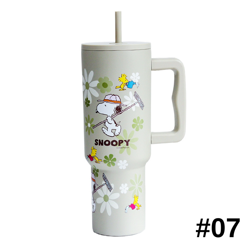 Snoopy史努比冰霸杯大容量大水杯巨無霸杯子吸管保溫杯女噸噸杯生日禮物卡通造型杯