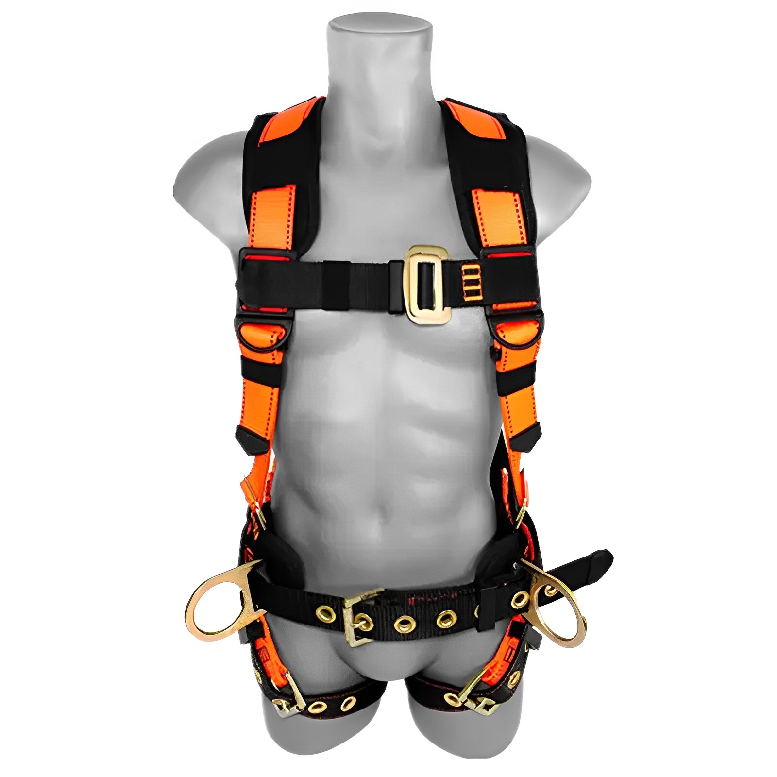 高空作業三點式安全帶X型護背護腰護墊可調節腿帶扣眼三吊環彩锌配件風電專用高強滌綸全身式安全帶