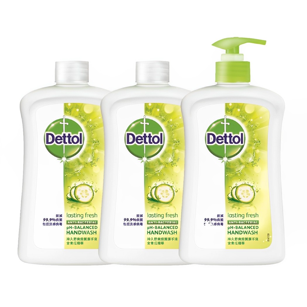 【澳門發貨】Dettol滴露持久舒爽潔手液500g+補充裝500g*2優惠裝消毒殺菌保濕清潔持久抗菌抑菌去污青瓜精華洗手液