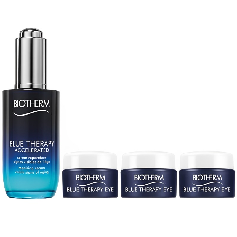 【澳門發貨】BIOTHERM 碧兒泉藍鑽緊緻速效修復精華套裝（藍鑽緊緻速效修復精華50ml+藍鑽緊緻修護眼霜5ml*3）