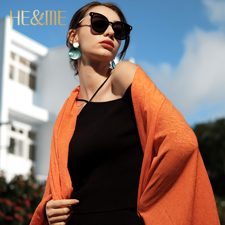 【休閒系列】HE&ME 雅緻經典頻譜圍巾