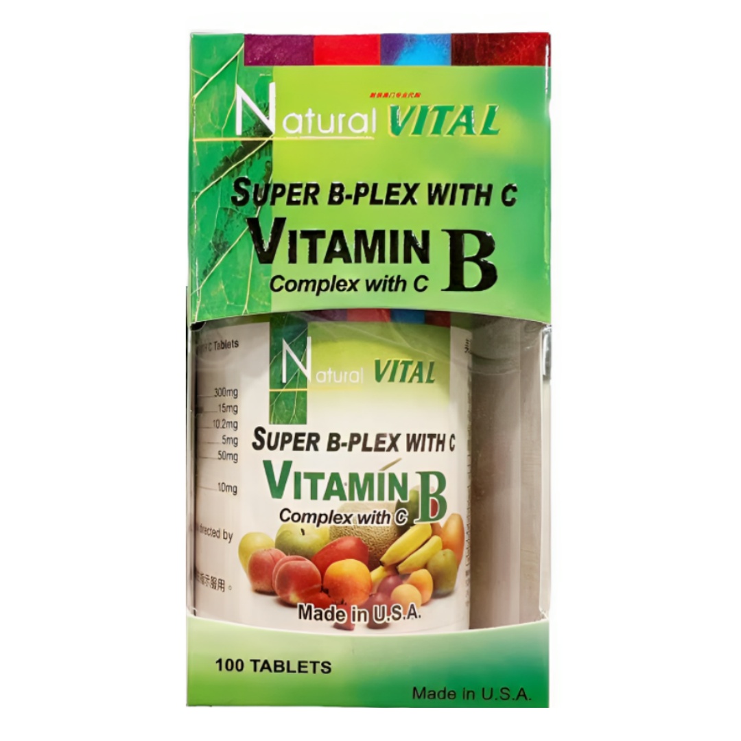 【澳門發貨】Natural Vital 維他命B什加C丸100粒裝