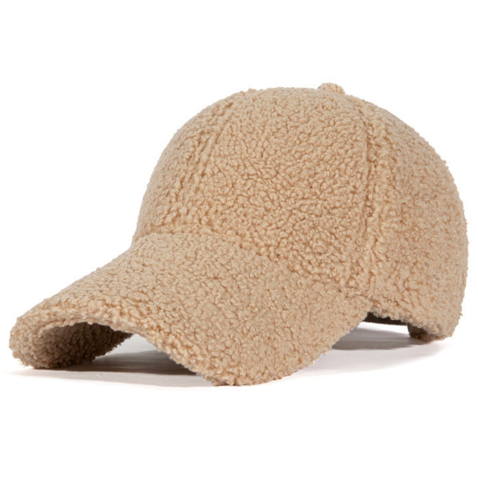 羊羔絨棒球帽冬季韓版棒球帽中老年加厚保暖鴨舌帽子女防風寒羊羔毛絨帽子