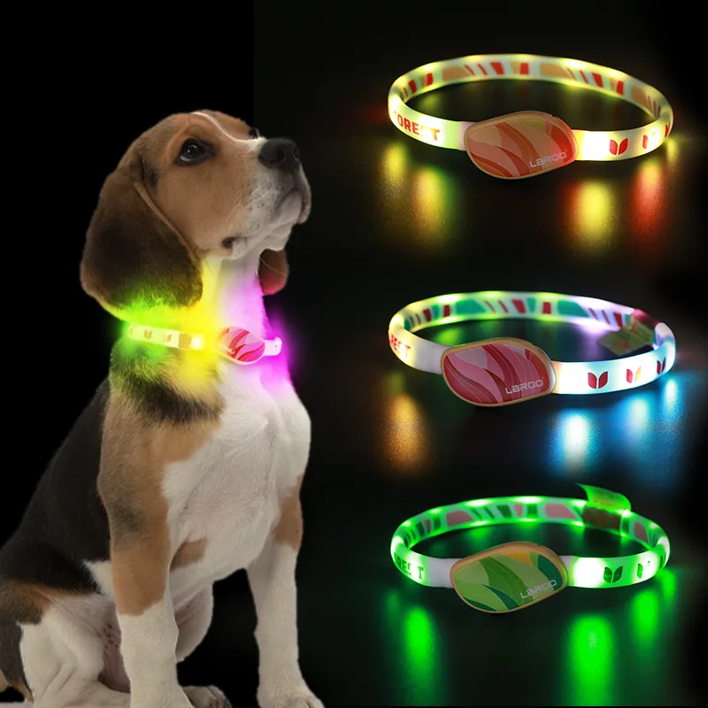 LaRoo萊諾森林發光項圈防水可充電可裁剪狗狗寵物圈夜晚遛狗