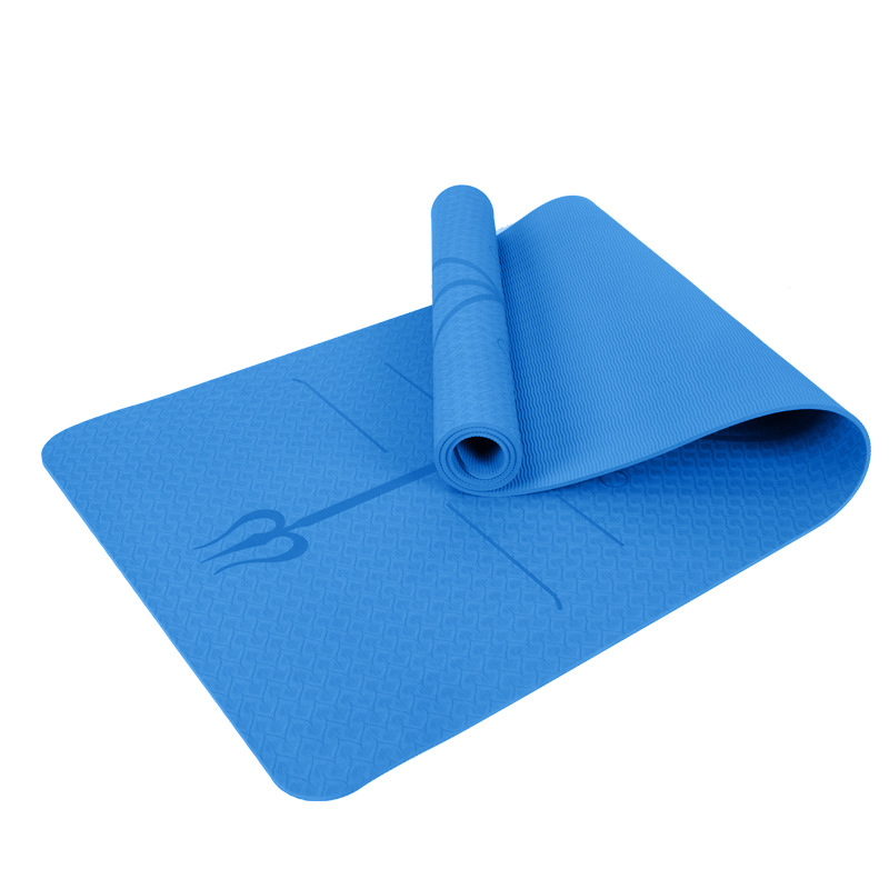 TPE瑜伽墊體位線單層單色加寬運動健身墊