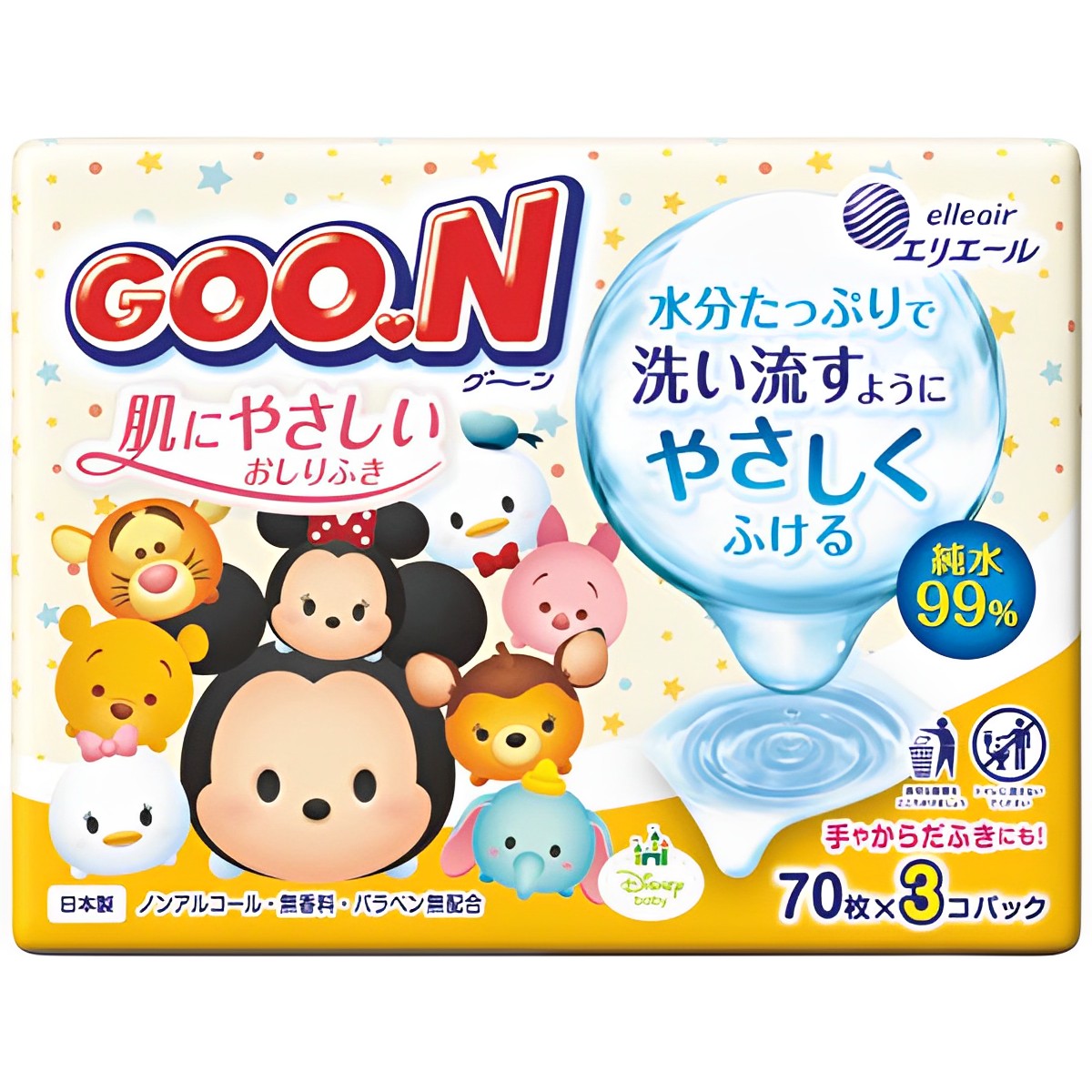 【澳門發貨】GOO.N大王迪士尼99%純純水親膚濕