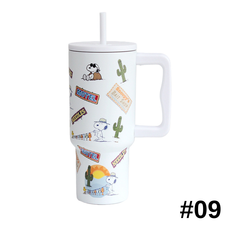 Snoopy史努比冰霸杯大容量大水杯巨無霸杯子吸管保溫杯女噸噸杯生日禮物卡通造型杯