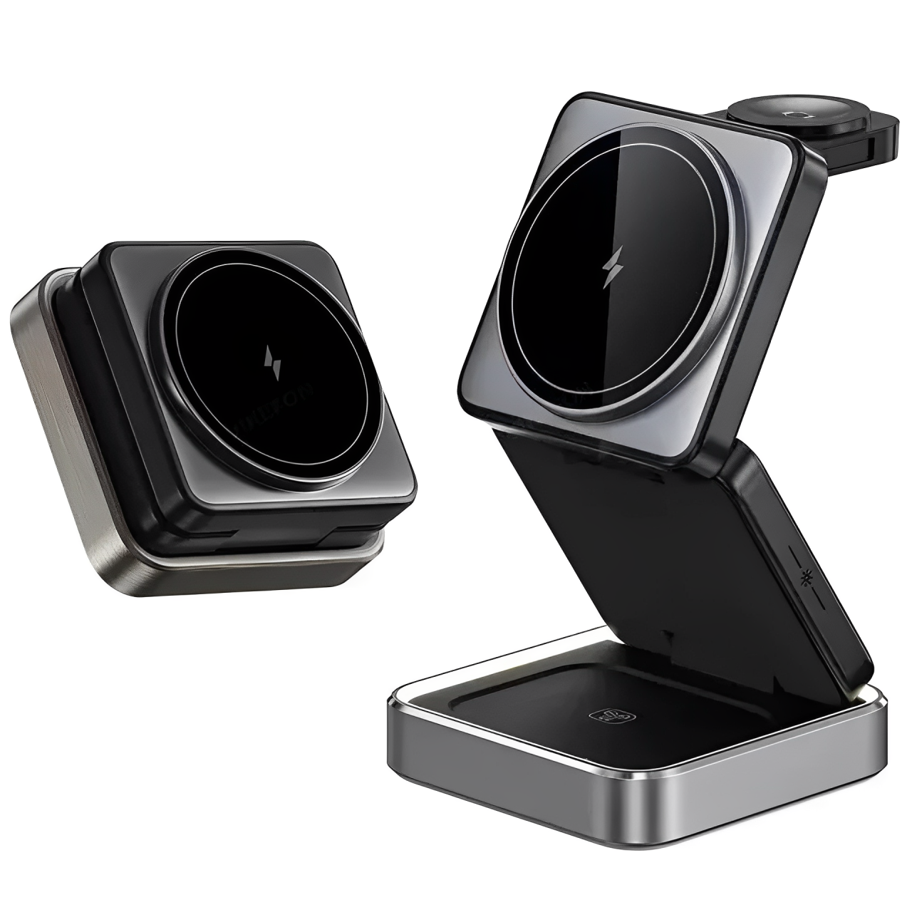 折疊三合一無線充電器Apple三星手機耳機手錶無線充支架小夜燈