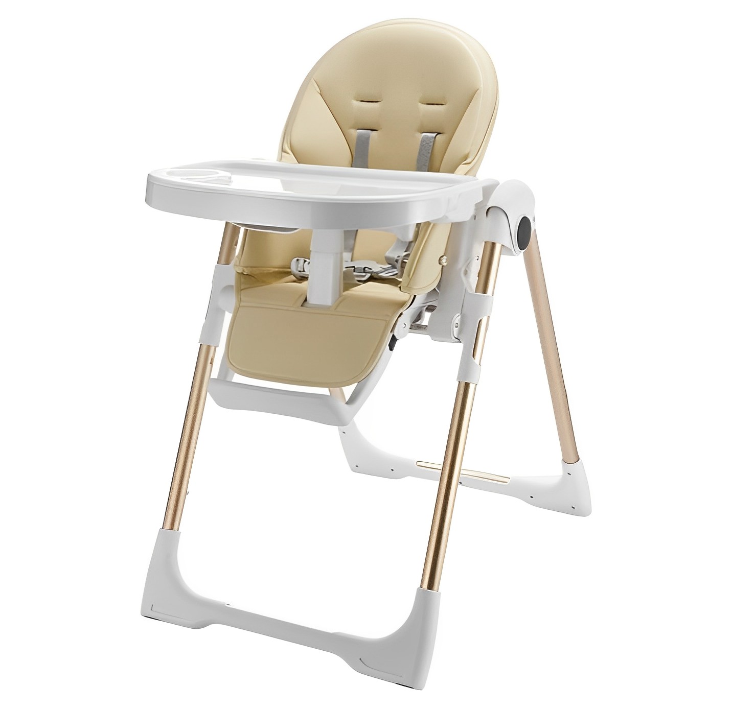 嬰兒高腳椅可調節高度靠背可攜式高腳椅帶4個輪子適用於嬰兒和學步兒童可折疊高腳椅和可拆卸託盤的學步兒童高腳椅批發零售