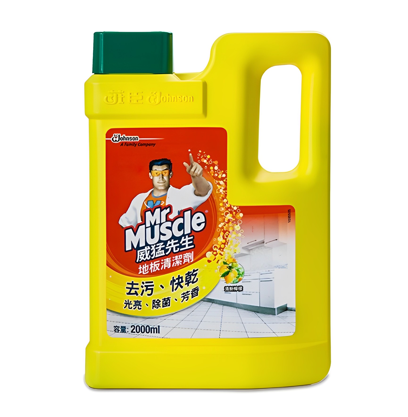 【澳門發貨】Mr Muscle威猛先生愛地潔地板清潔劑清新檸檬2L去污快乾光亮除菌芳香拖地液