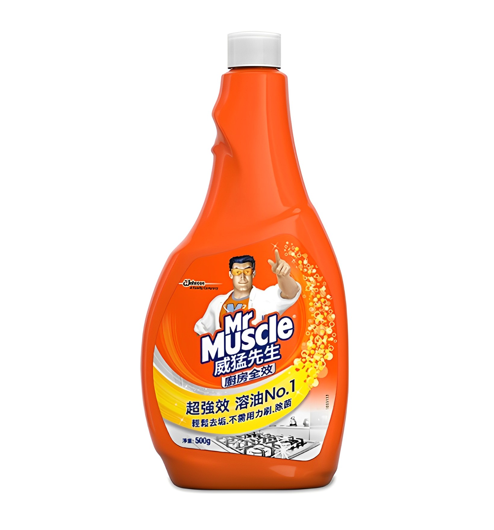【澳門發貨】Mr Muscle威猛先生廚房超強效清潔劑噴裝/補充裝500g廚房全效家用清潔劑去重油污除油漬抽油煙機清洗輕鬆去垢除菌淨味清新