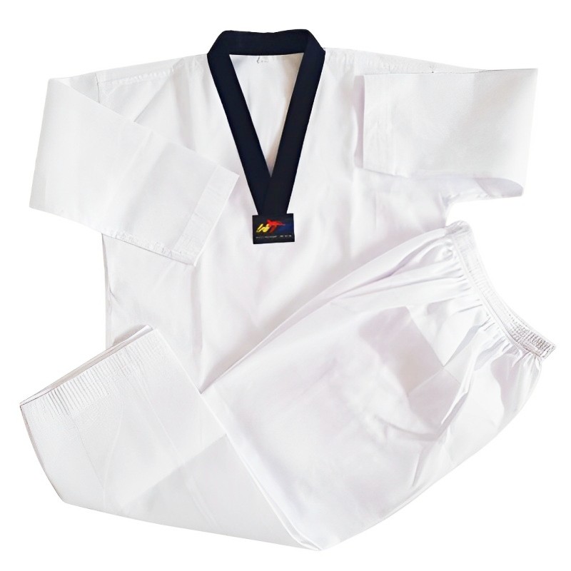 跆拳道服武術服棉質長袖短袖道服滌棉兒童成人男女款練功服