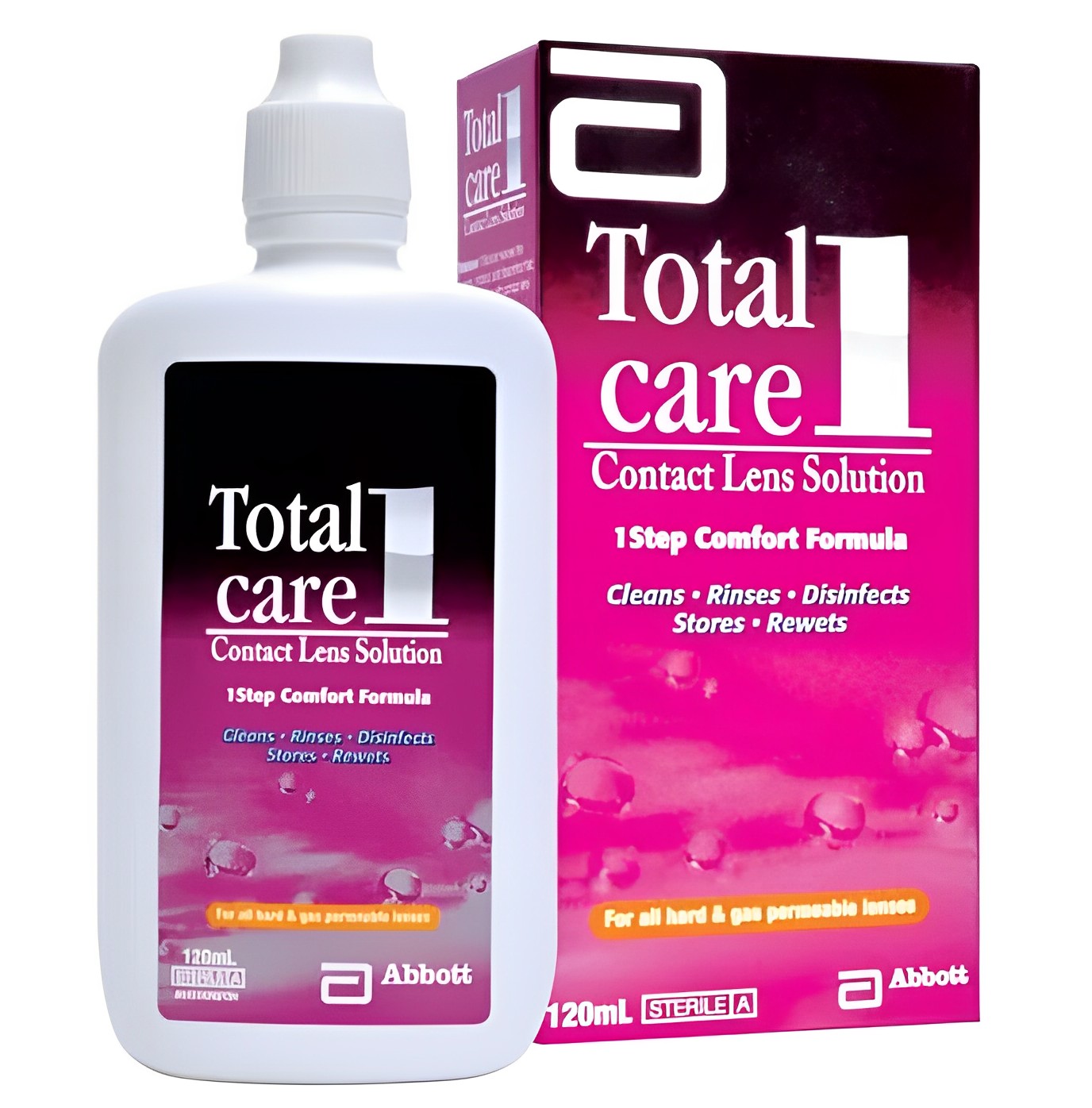 【澳門發貨】（10瓶起購）TotalCare1硬鏡隱形眼鏡清潔液100ml舒緩乾燥不適刺激配方性質溫和鏡片清潔清除沖洗液Con水