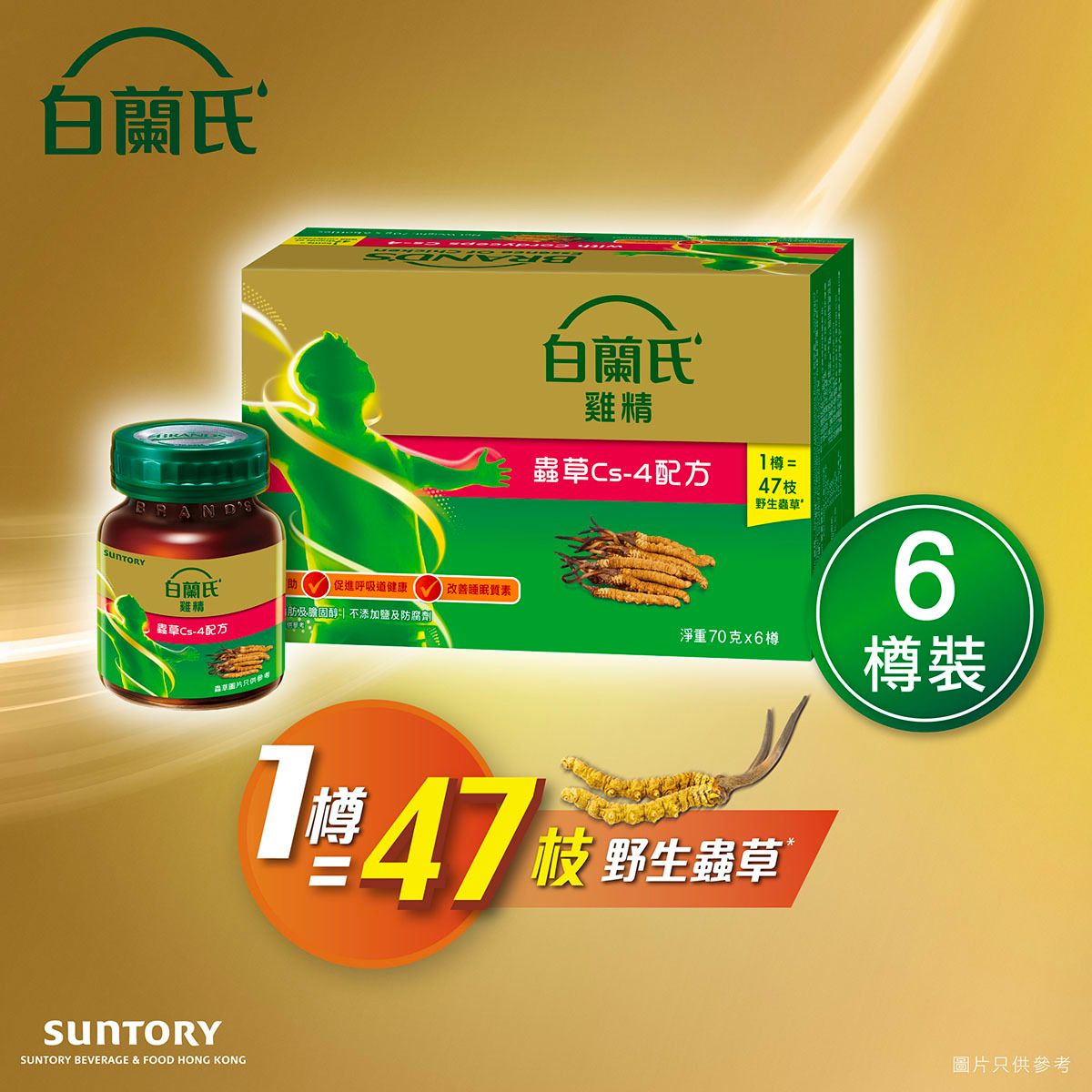 【澳門發貨】[熱銷] 白蘭氏蟲草雞精 70g*6樽裝