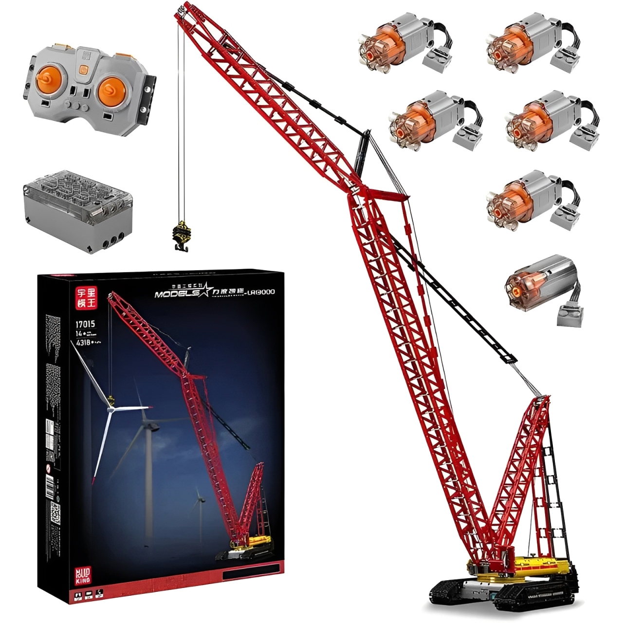 MOULD KING 宇星模王 17015S力波凱邇工程車系列積木模型高難度拼裝玩具吊車
