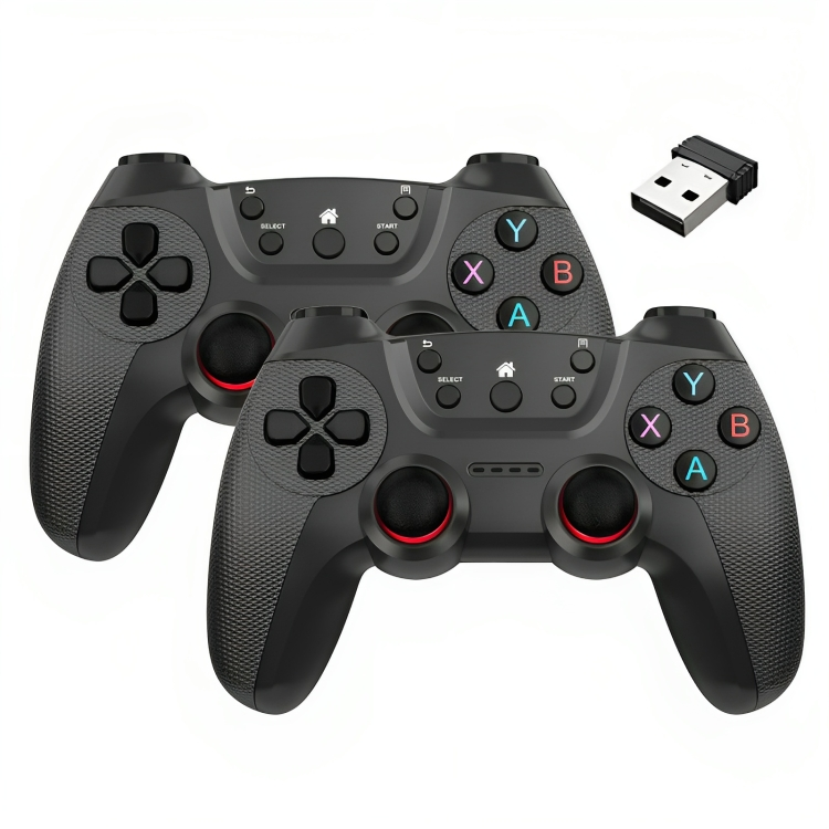 雙打遊戲手柄支持安卓USB2.4G無線手柄TV電視電腦雙人手柄裸機