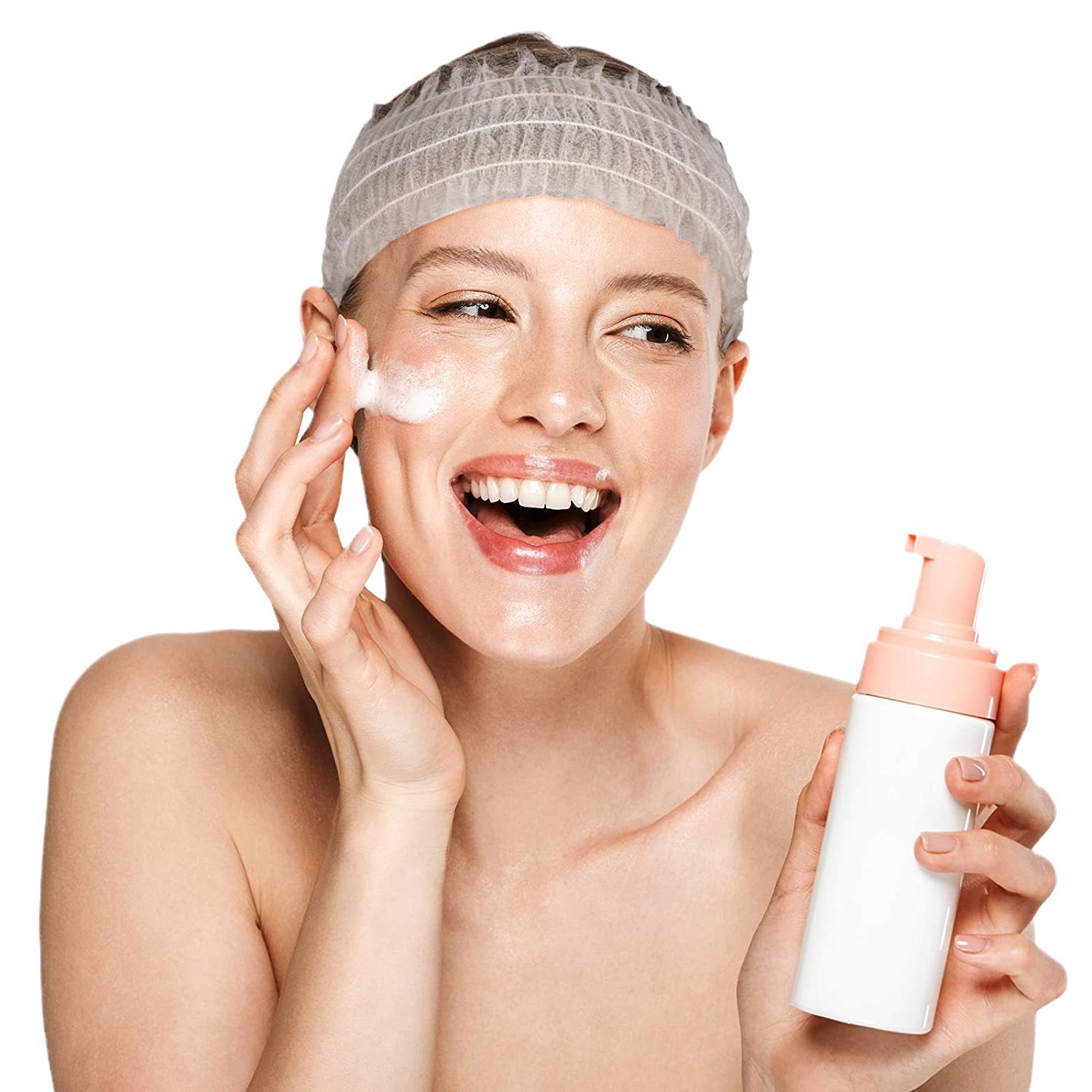 一次性束髮帶100條無紡布美容發箍美髮頭巾