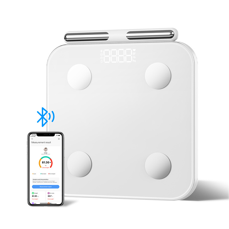 八電極體脂秤藍牙智能精准體重秤適用小米華為蘋果體脂測量