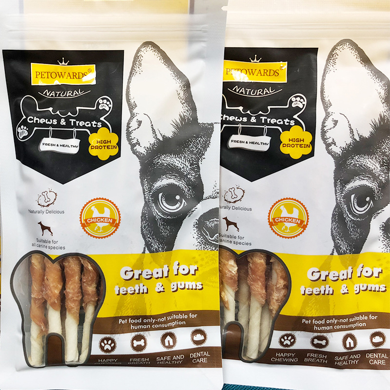 （5包起購）PETOWARDS愛寵私語雞肉潔齒棒寵物零食磨牙棒狗狗訓練獎勵咬膠