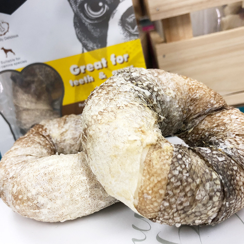 （5包起購）PETOWARDS愛寵私語鱈魚皮甜甜圈寵物零食狗狗訓練獎勵磨牙潔齒狗咬膠