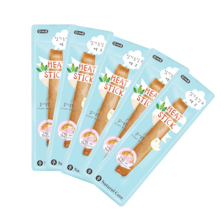 （2包起購）Natural Core 韓國天然核心雞肉鱈魚軟肉條7g*20條蒸煮肉條寵物零食狗零食