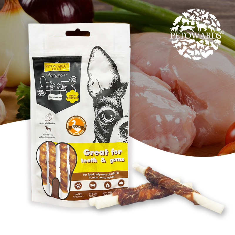 （5包起購）PETOWARDS愛寵私語鴨肉潔齒棒寵物零食磨牙棒狗狗訓練獎勵咬膠