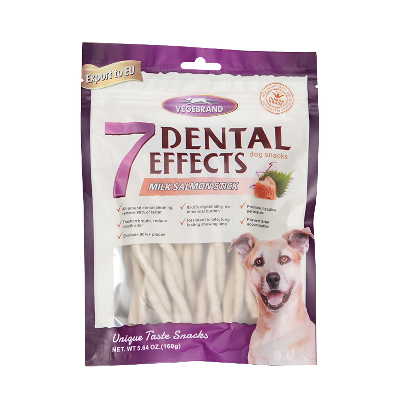 （3包起購） Vegebrand 威濟7重高效除口臭磨牙潔齒棒160g狗小食紐紋卷條潔齒棒磨牙棒