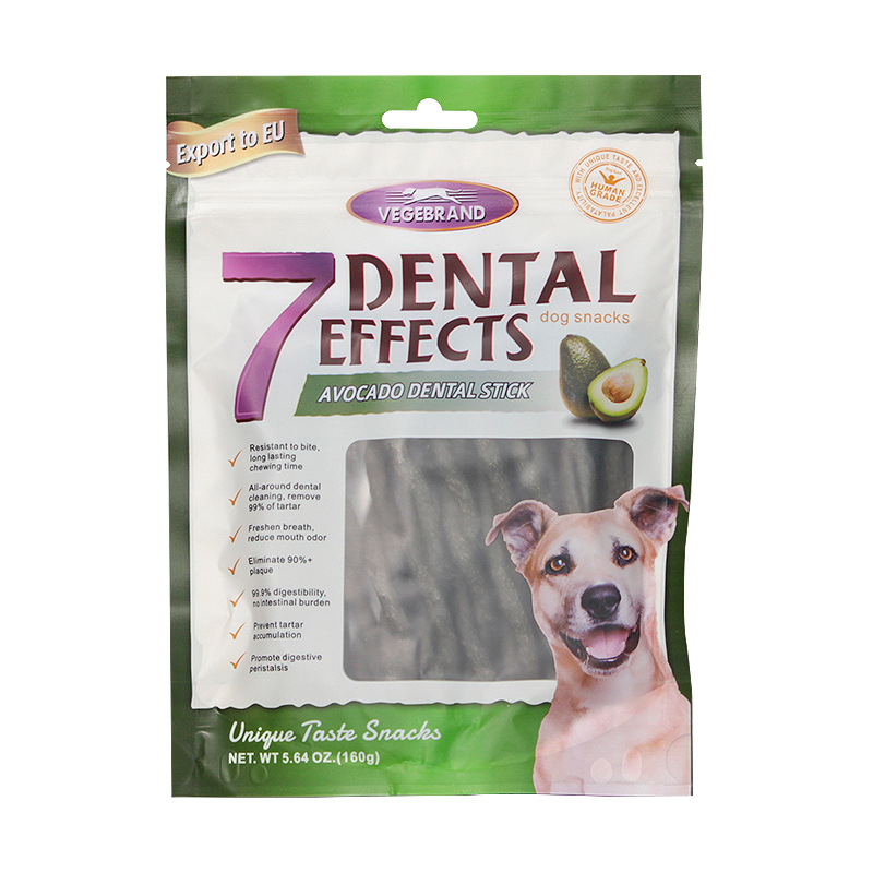 （3包起購） Vegebrand 威濟7重高效除口臭磨牙潔齒棒160g狗小食紐紋卷條潔齒棒磨牙棒
