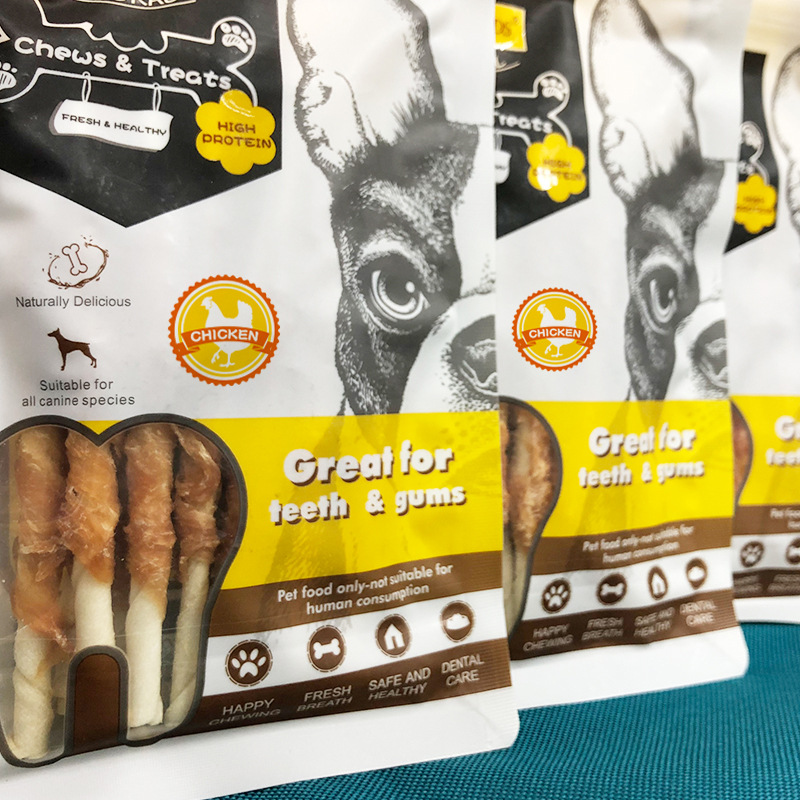 （5包起購）PETOWARDS愛寵私語雞肉潔齒棒寵物零食磨牙棒狗狗訓練獎勵咬膠