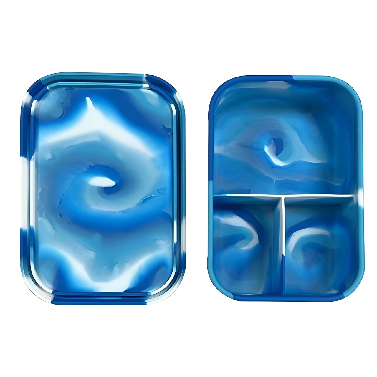 食品級硅膠飯盒分格密封收納盒微波爐加熱午餐便當盒冰箱保鮮盒