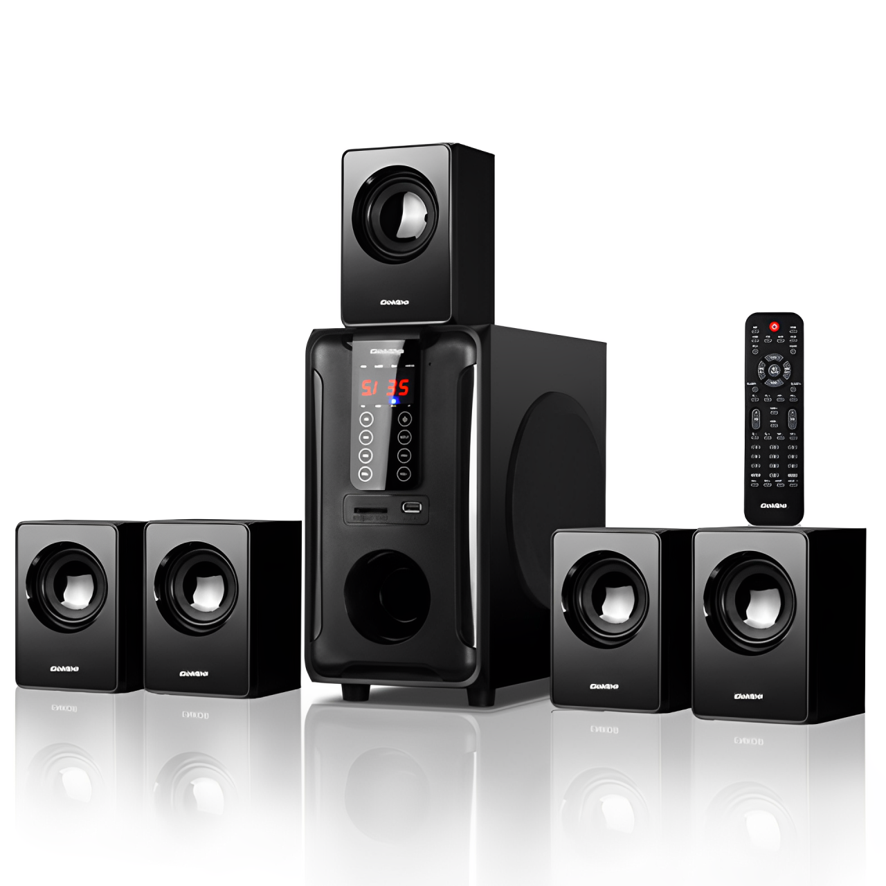 Goldpo H3811B 藍牙5.1家庭影院音箱英文版低音炮音響帶遙控