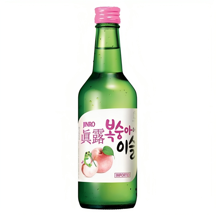 【澳門發貨】（原箱12瓶）JINRO 真露燒酒360ml水蜜桃味/草莓味/西柚味/青葡萄味/李子味/竹炭味/新竹炭味