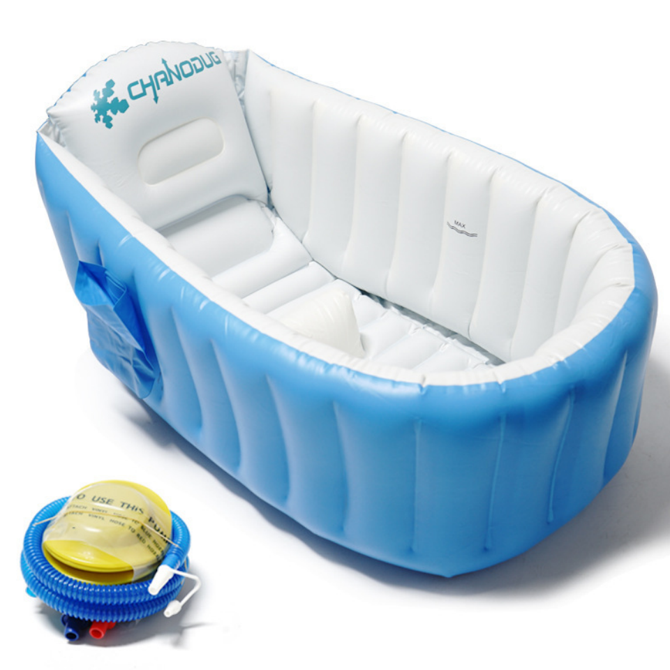 CHANODUG嬰兒折疊浴盆幼童小型游泳洗澡盆嬰兒