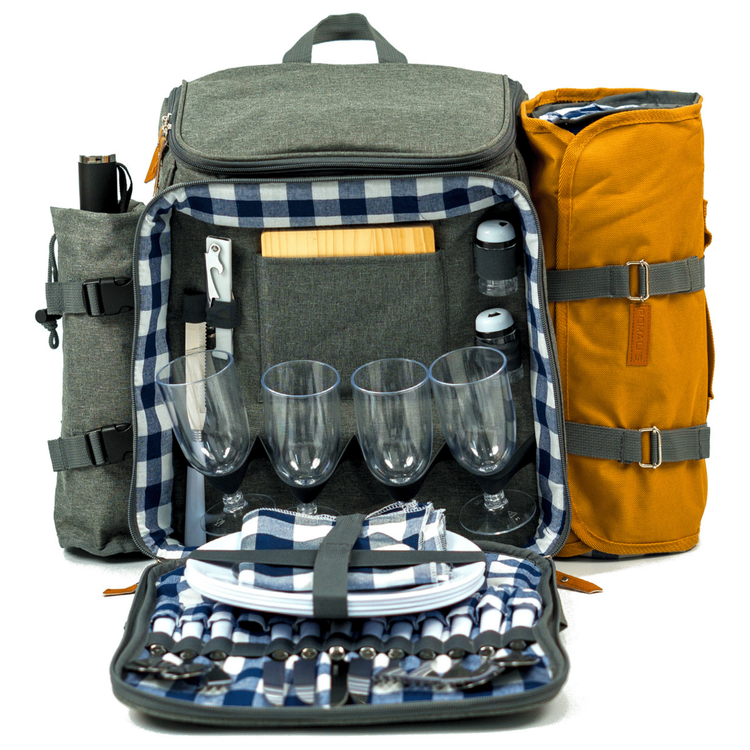 CHANODUG戶外野炊餐具包露營西餐法式野炊烤肉刀叉勺餐布餐具組合