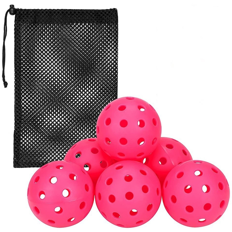 匹克球收纳網袋6個装40孔洞洞球PE高弹威浮球