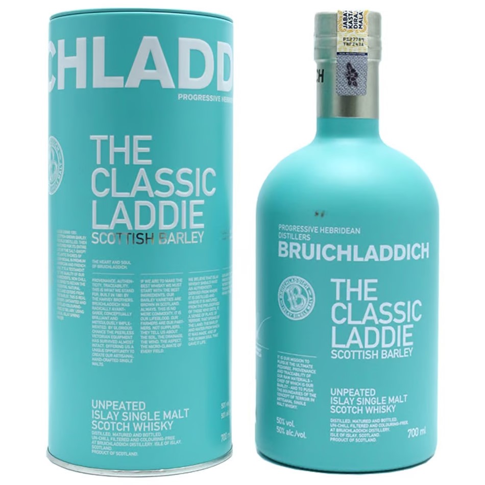 【澳門發貨】Bruichladdich布萊迪蘇格蘭單一純麥威士忌700ml圓潤滑順氣味清新爽口大麥糖香
