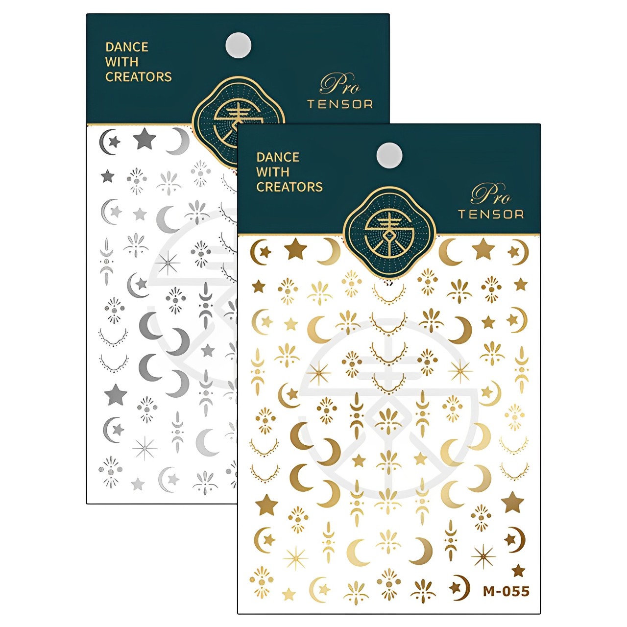 燙金美甲貼紙背膠美甲貼立體燙金星星月亮系列