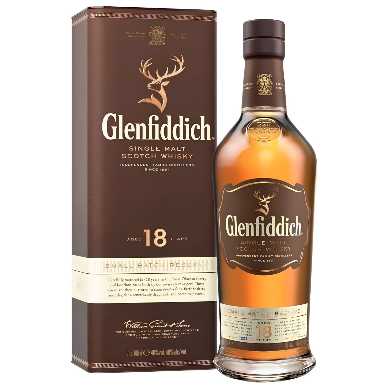 【澳門發貨】Glenfiddich 格蘭菲迪18年單一純麥威士忌(方盒舊版)700ml