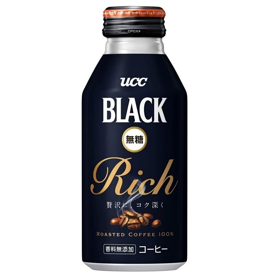【澳門發貨】（原箱24罐）UCC日本職人特濃無糖黑咖啡375g無添加無糖不苦澀濃郁即飲咖啡飲料
