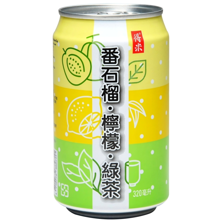 【澳門發貨】（原箱24罐）Lucky Me 得米番石榴·檸檬·綠茶320ml