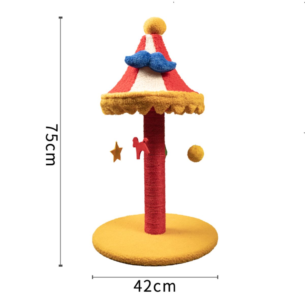 PETSVILLE派思維馬戲團貓抓柱寵物貓咪玩具用品貓爬架貓架子貓抓板