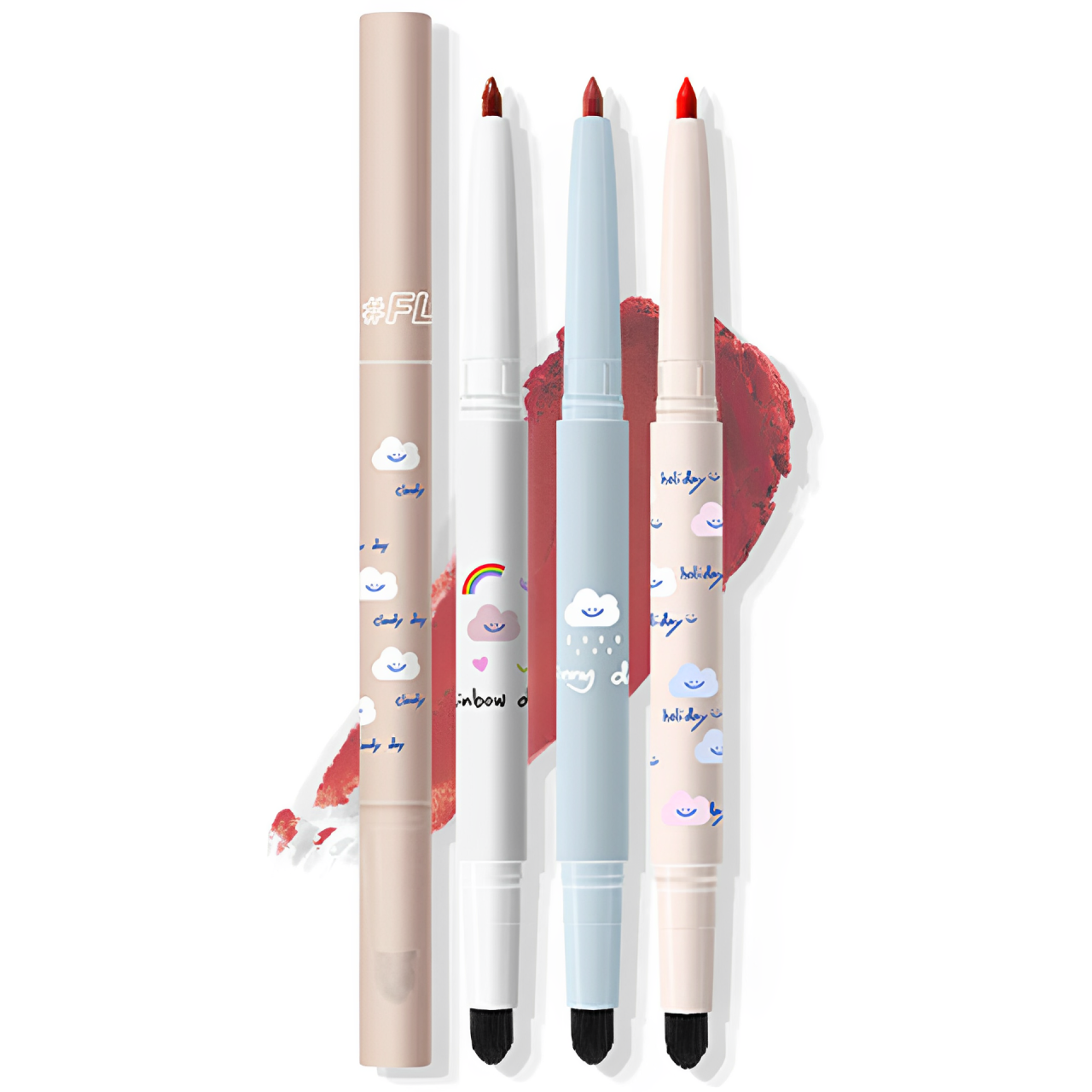 FLORTTE花洛莉亞今日熱搜系列霧唇筆唇線筆防水持久正品雙頭不掉色勾線口紅筆