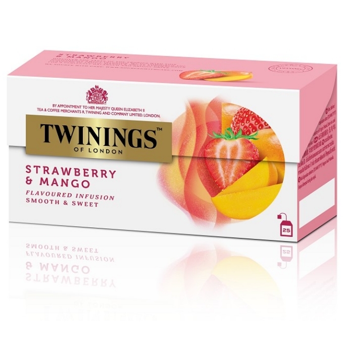 【澳門發貨】6盒 TWININGS 川寧寧士多啤梨芒果茶25包裝草莓香芒花草茶花果茶袋裝茶包
